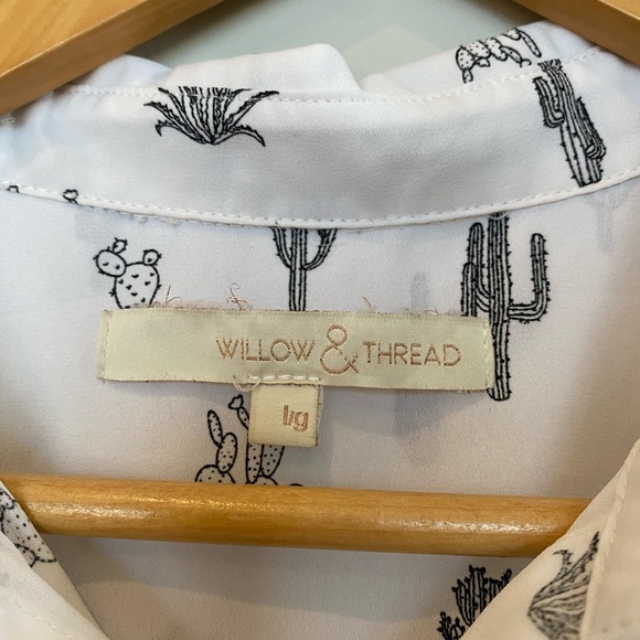 Willow and Thread Cactus button down tee L - Picture 3 of 3